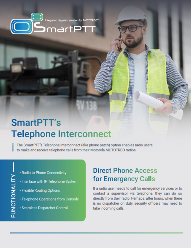 SmartPTT Telephone Interconnect Leaflet